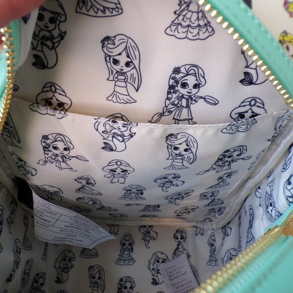 Chibi Disney Princess Loungefly Backpack Mini Ariel Jasmine Tiana Mulan - Picture 8 of 9